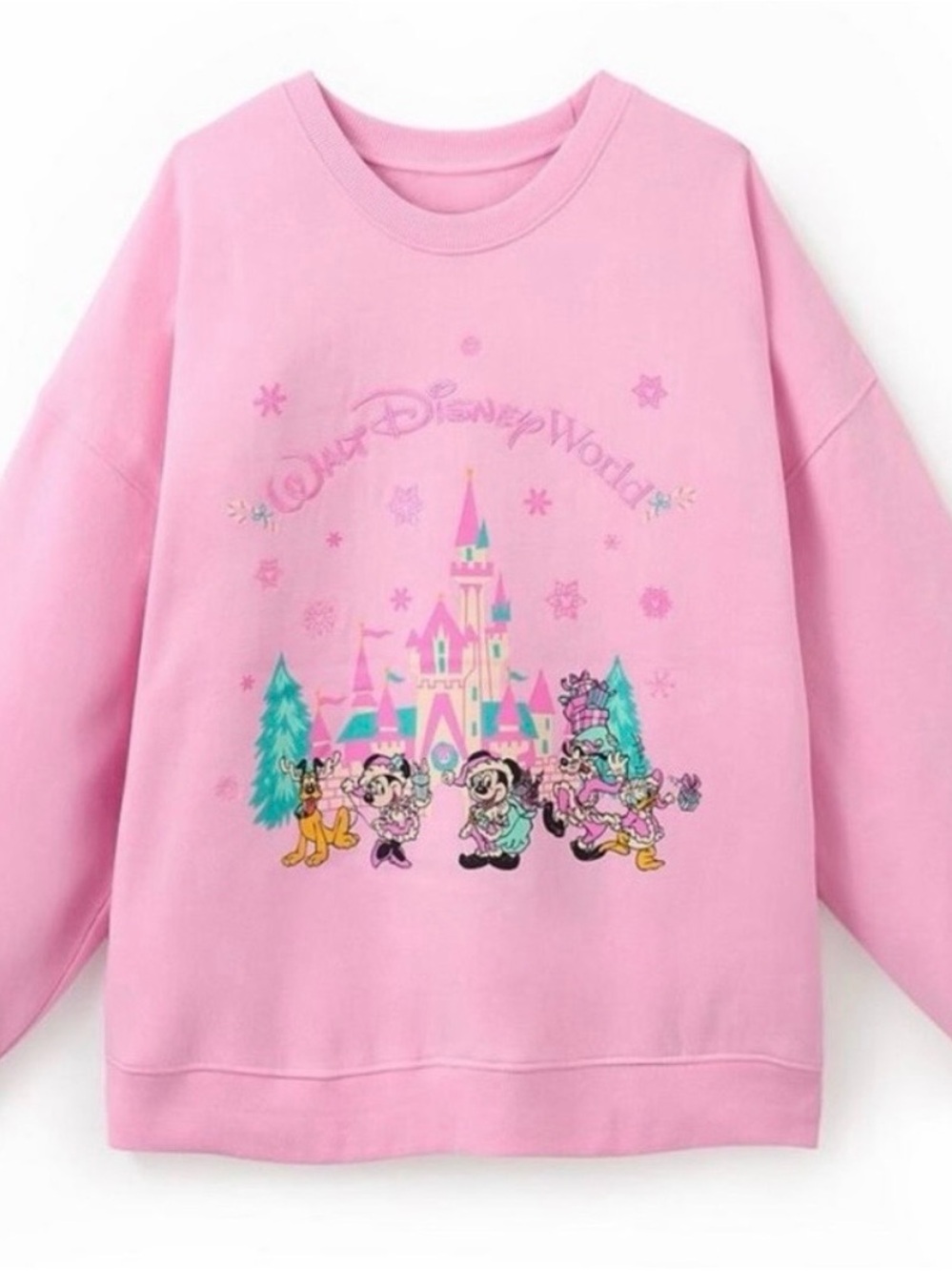Disney Parks Walt Disney World Pink Christmas Sweatshirt 💗